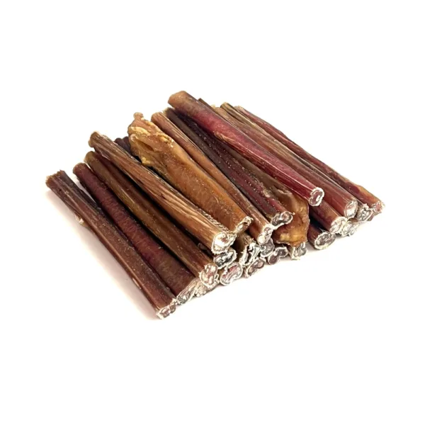 6" Bully Sticks Mid Thickness Mid-Grade in a stack