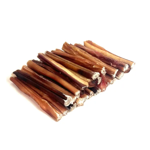 6" Thick Bully Sticks, Low Odor, in a stack