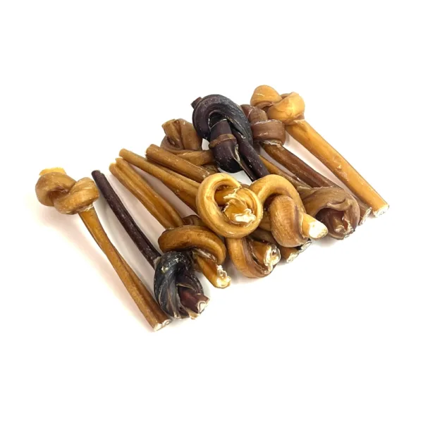 6" Lollipop Bully Sticks, Mid, Medium-High Odor, in a stack