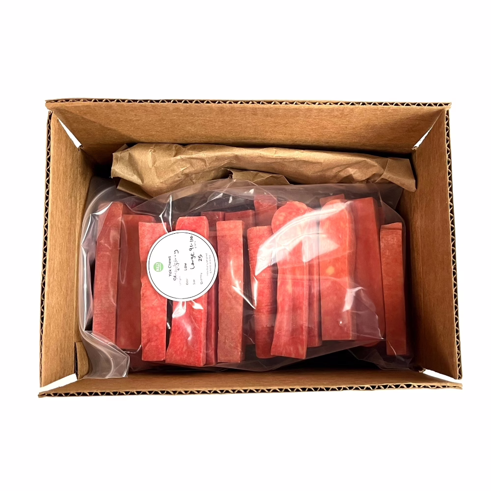 Yak Chews | Strawberry | Large (91-110g) 5 Strawberry Yak Chews packaged