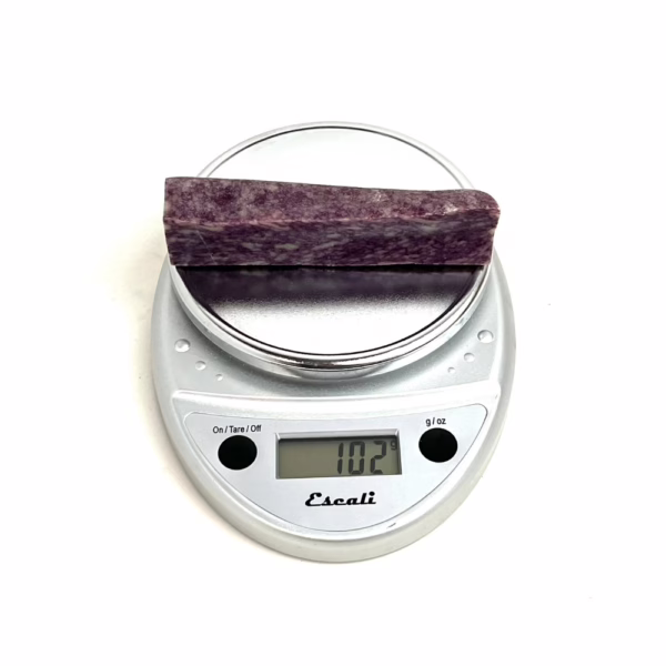 Blueberry Yak Chew on a scale