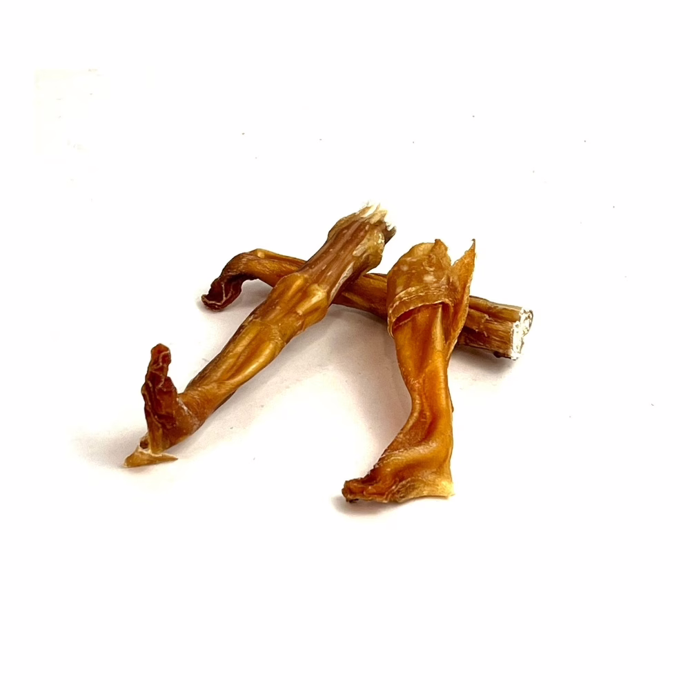 ~3"-5" Bully Stick Tips | Thin-Jumbo (~7-22g) | Very Low Odor 2 3"-5" bully stick tips, very low odor, in a small stack